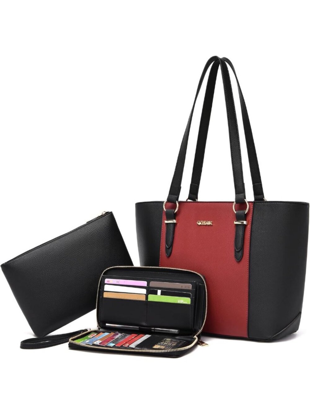 Cute 3PC Tote Handbag Set for Women with RFID Wallet - Stylish & Functional